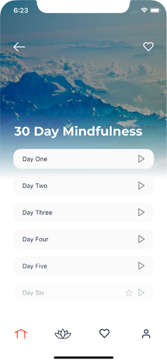 Declutter the mind - a Meditation app